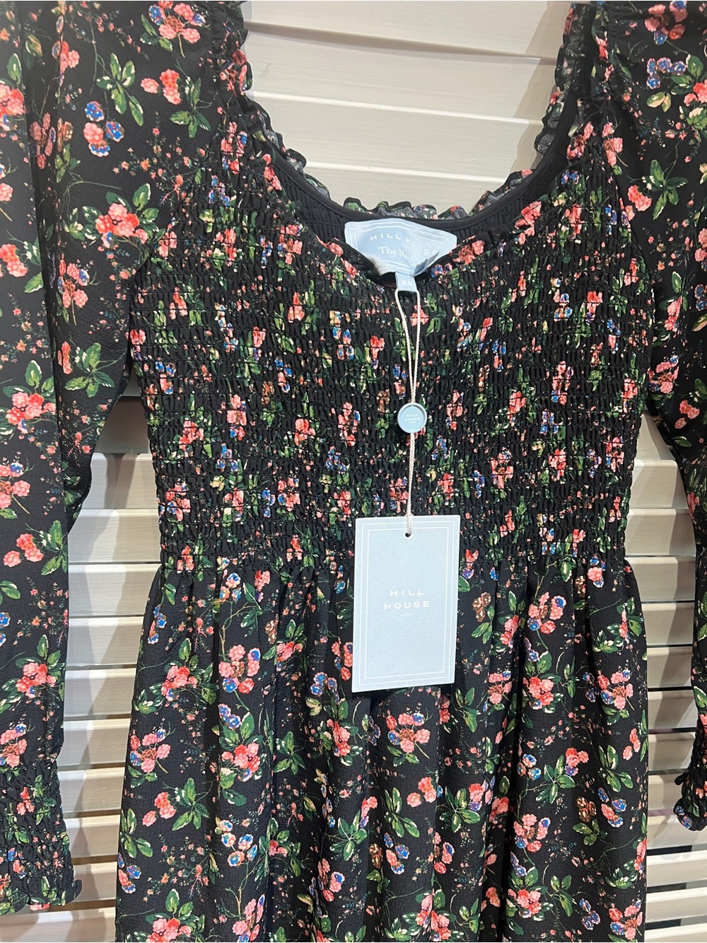 Hill House Norah Nap Dress Berry Floral Crepe Nwt Xs View 4